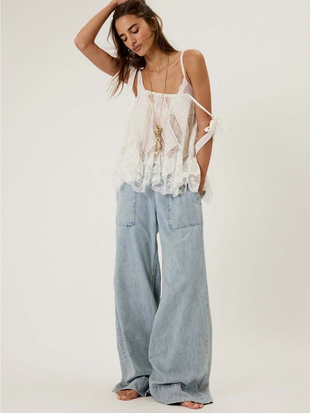 Free People We The Free Breezy Denim Pull-On Jeans Dusk XS